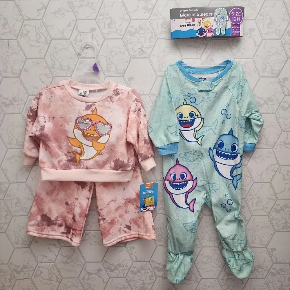 Nwt Baby Shark Bundle, Size 12 months